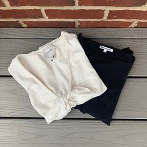 Reformation Tefi Knit Top and Dusk Knit Top Set